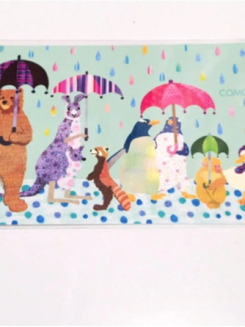 Colorful Animals with Umbrellas Party Banner - Pink, Purple, Green